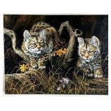 Gary Swanson S/N Bobcat Twins Wildlife Art Print
