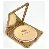 Vintage Du Berry Gold Tone Compact