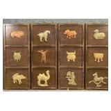 Vintage Asian 4 Panel Wall Panels