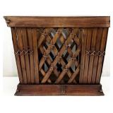 Mid Century Bamboo Lattice Magazine Rack
