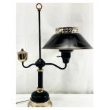 Vintage Mid Century Tole Metal Student Lamp