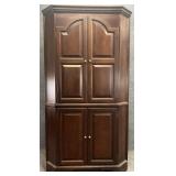 Cherry Raised Panel Corner Cabinet