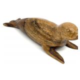 Hand Carved Wood 14 ' Seal Figure