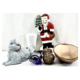 Italian Ceramic Dog, Large Pottery Bowl & More