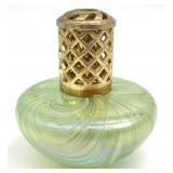 Green Art Glass Fragrance Oil Lamp