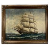 Edward Pritchard Antique Maritime Oil Painting