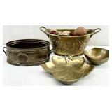 Asst Small Brass Planters & Decor