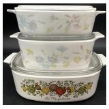 3pc Vintage Corningware