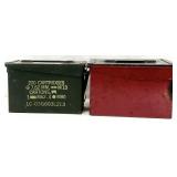 2 Vintage Metal Ammo Boxes