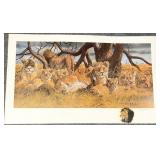 Gary Swanson S/N Lion Print w/ Painted Remarque