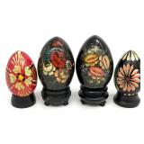 4 Hand Painted Ukrainian Folk Art Eggs