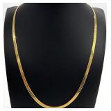 14K Gold Italian Herringbone Necklace