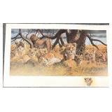 Gary Swanson S/N Lion Print w/ Painted Remarque