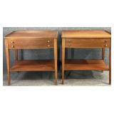 Pair Mahogany Gallery Top Bedside Tables