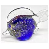 Art Glass Fish Confetti Paperweight
