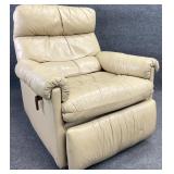 Worn Leather Swivel Rocking Recliner