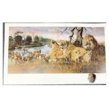 Gary Swanson S/N Lion Print w/ Painted Remarque