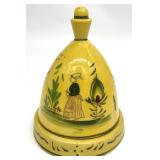 Vintage Quimper Style Hand Painted Butter Dome