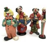 Artist Signed JuDi Originals Clown Figurines