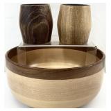 Artisan Oak Whisky Tumblers & Woodbury Bowl