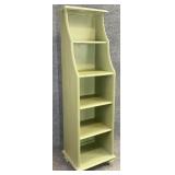 Narrow Green Bookcase