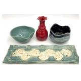 4pc Signed Art Pottery