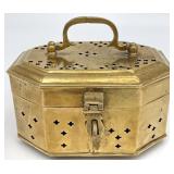 Vintage Brass Cricket Box