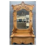 Ornate Antique Oak Hall Tree