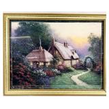 Heather's Cottage by Sergon Framed Art Print