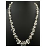10K Gold Faceted Rock Crystal Necklace
