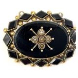 Antique Victorian Mourning Brooch