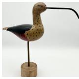 Wooden Shorebird Decoy Style Figure