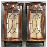 Pair Hanging Mahogany Regency Cabinets