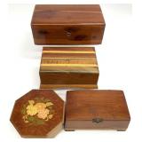 Miniature Lane Cedar Chest & Small Wood Boxes