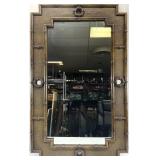 Vintage Faux Bamboo Rattan Wall Mirror