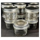 11pc Ball Glass Jelly Jars