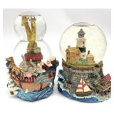 2pc Musical Water Globes