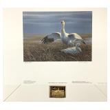 1989 Canada Wildlife Art Print & Stamp Medallion