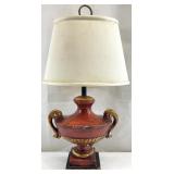 Vintage Painted Double Handle Urn Table Lamp