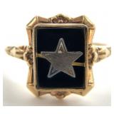 10K Gold Order of the Eastern Star Signet Ring