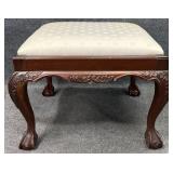 Mahogany Frame Ottoman/Bench