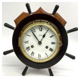 Schatz Ships Bell Ship Wheel Brass Clock