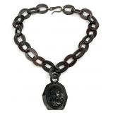 Victorian Vulcanite ? Cameo Necklace