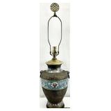 Brass & Enamel Champleve Lamp