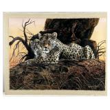 Gary Swanson S/N Leopards Wildlife Art Print
