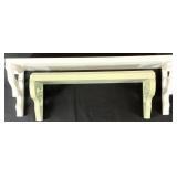 2 Painted Wood Wall Shelves