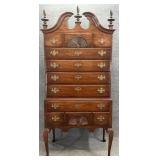 Kindel Mahogany Full Bonnet Highboy