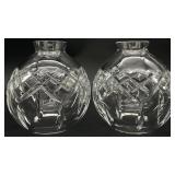 2 Waterford Crystal Lamp Globes