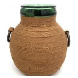 Vintage Viresa Wrapped Glass Demijohn Bottle