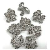 Silver Tone Brooches & Earrings